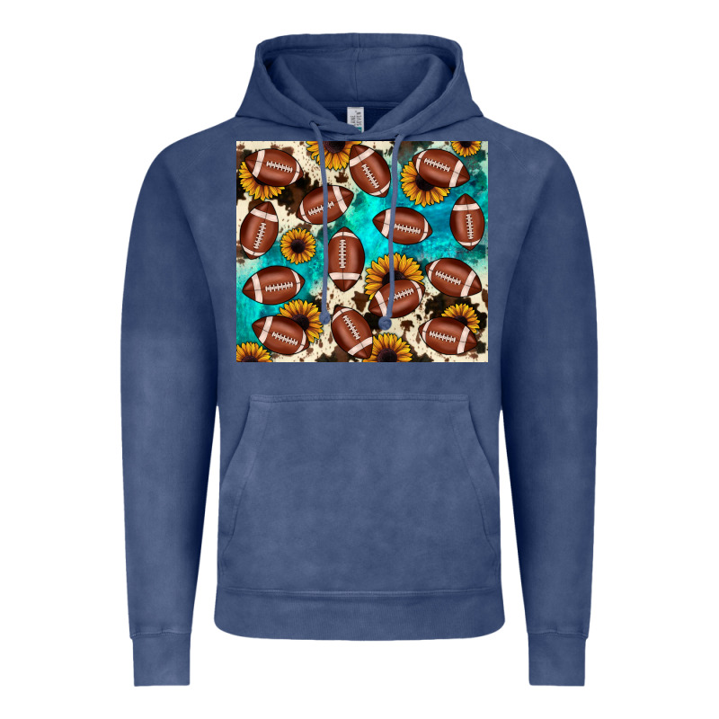 Football Turquoise Sunflower Vintage Hoodie by JahusDesignShop | Teevron