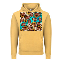 Vintage Mustard football turquoise sunflower Vintage Hoodie - JahusDesignShop