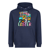 Navy happy easter train Heavyweight Hoodie - Artiststas