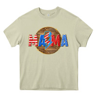 Mossy American mama with lightning bolt Heavy Core Tee - texasbilliewilder