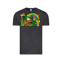 Vintage Black lucky with st patricks elements Vintage Tee - AdoDesignShop