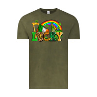 Vintage Olive lucky with st patricks elements Vintage Tee - AdoDesignShop