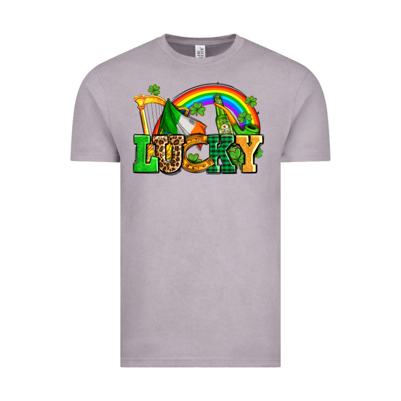 Lucky With St Patricks Elements Vintage Tee by AdoDesignShop | Teevron