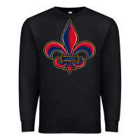 Black louisiana fleur de lis Premium Sweatshirt - BarkalooDesign