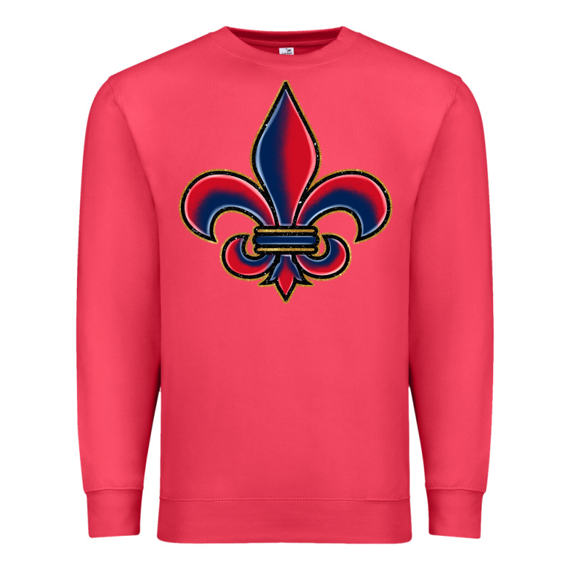 Louisiana Fleur De Lis Premium Sweatshirt by BarkalooDesign | Teevron