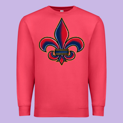 Louisiana Fleur De Lis Premium Sweatshirt Designed By Barkaloodesign