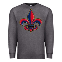 Charcoal Heather louisiana fleur de lis Premium Sweatshirt - BarkalooDesign