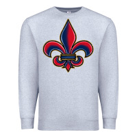 Heather Grey louisiana fleur de lis Premium Sweatshirt - BarkalooDesign