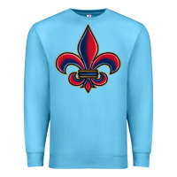 Ocean Blue louisiana fleur de lis Premium Sweatshirt - BarkalooDesign
