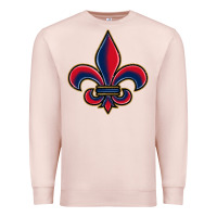 Pale Pink louisiana fleur de lis Premium Sweatshirt - BarkalooDesign