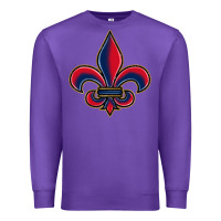 Purple louisiana fleur de lis Premium Sweatshirt - BarkalooDesign