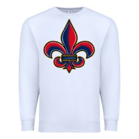 White louisiana fleur de lis Premium Sweatshirt - BarkalooDesign