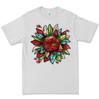 Dove Grey Cherry sunflower Premium Tee - texasbilliewilder