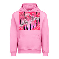 Fuchsia Pink cancer awareness american flag Urban Hoodie - CowGirlArtShop