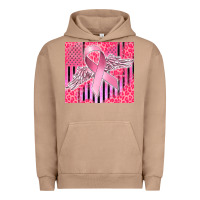 Pigment Burro cancer awareness american flag Urban Hoodie - CowGirlArtShop