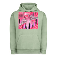 Pigment Oil Green cancer awareness american flag Urban Hoodie - CowGirlArtShop