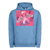 Pigment Pebble Blue cancer awareness american flag Urban Hoodie - CowGirlArtShop
