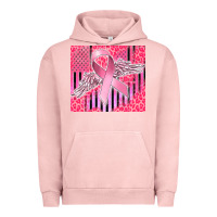 Pigment Salmon cancer awareness american flag Urban Hoodie - CowGirlArtShop