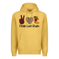 Antique Gold Peace Love Rodeo Premium Hoodie - Bettercallsaul