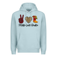 Blue Mist Peace Love Rodeo Premium Hoodie - Bettercallsaul
