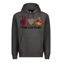 Charcoal Heather Peace Love Rodeo Premium Hoodie - Bettercallsaul