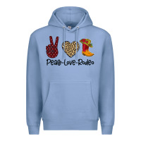 Colony Blue Peace Love Rodeo Premium Hoodie - Bettercallsaul