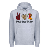 Heather Grey Peace Love Rodeo Premium Hoodie - Bettercallsaul