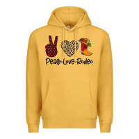 Mustard Peace Love Rodeo Premium Hoodie - Bettercallsaul