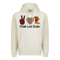 Oatmeal Heather Peace Love Rodeo Premium Hoodie - Bettercallsaul