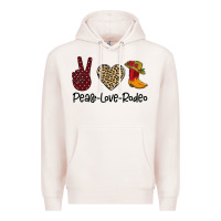Pale Pink Peace Love Rodeo Premium Hoodie - Bettercallsaul