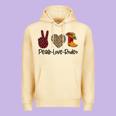 Peace Love Rodeo Premium Hoodie Designed By Bettercallsaul