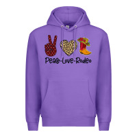 Purple Peace Love Rodeo Premium Hoodie - Bettercallsaul