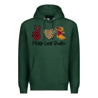 Sports Green Peace Love Rodeo Premium Hoodie - Bettercallsaul