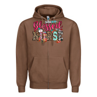 Chestnut blessed nurse Zipper Hoodie - NancyCooperArtShop