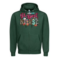 Sports Green blessed nurse Zipper Hoodie - NancyCooperArtShop