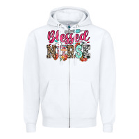 White blessed nurse Zipper Hoodie - NancyCooperArtShop