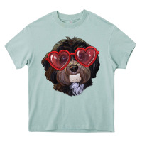 Arona havanese dog with love glasses Heavy Core Tee - RanaPortraitStore