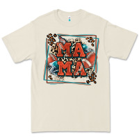 Bone American football mama with leopard Premium Tee - Zillion Design Studio