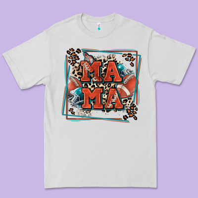 American Football Mama With Leopard Premium Tee Designed By Zillion Design Studio