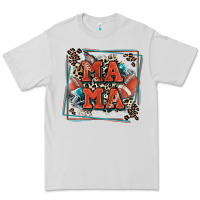 Dove Grey American football mama with leopard Premium Tee - Zillion Design Studio