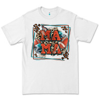 White American football mama with leopard Premium Tee - Zillion Design Studio