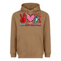 Toasted Coconut peace love phlebotomy Heavyweight Hoodie - Artiststas