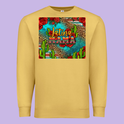 Latina Mama Premium Sweatshirt Designed By Jasminsmagicworld