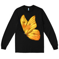 Black Flying Cloudless Sulphur Butterfly Long Sleeve Tee - LillyAllenDesigns