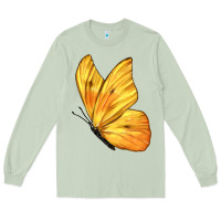 Matcha Flying Cloudless Sulphur Butterfly Long Sleeve Tee - LillyAllenDesigns