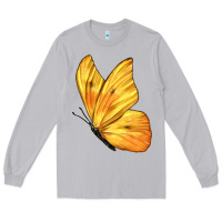 Moon Dust Flying Cloudless Sulphur Butterfly Long Sleeve Tee - LillyAllenDesigns