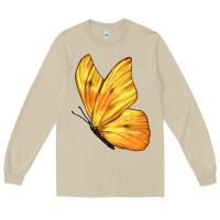 Mushroom Flying Cloudless Sulphur Butterfly Long Sleeve Tee - LillyAllenDesigns
