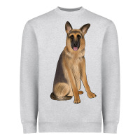 Heather Grey german shepherd Heavyweight Sweatshirt - JahusDesignShop