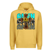 Antique Gold amen Premium Hoodie - JahusDesignShop