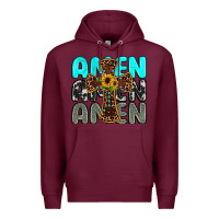 Burgundy amen Premium Hoodie - JahusDesignShop